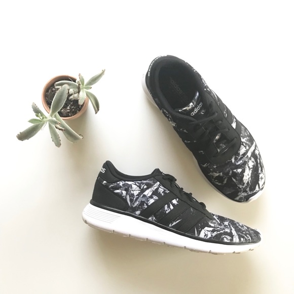 adidas Shoes - {adidas} neo lite racer black white minimalist 8